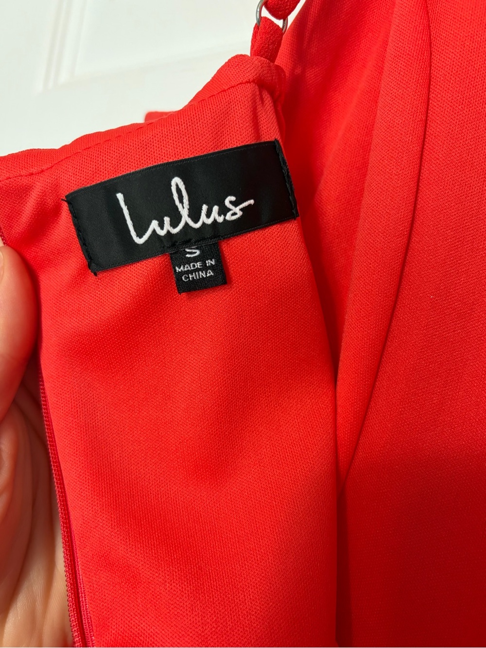 Lulu's Bright Red Ruffle Halter Mini Dress - Picture 5 of 8